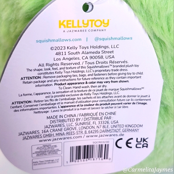 MILLS 🐒 Green Monkey Fuzzamallow Original Squishmallow ☆》NWT《☆ - Picture 7 of 8